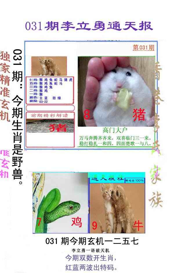 031期李立勇通天报[图]